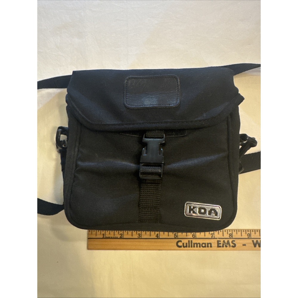 Vintage KOA Black Padded Nylon Camera Bag With Strap And Inside Divider